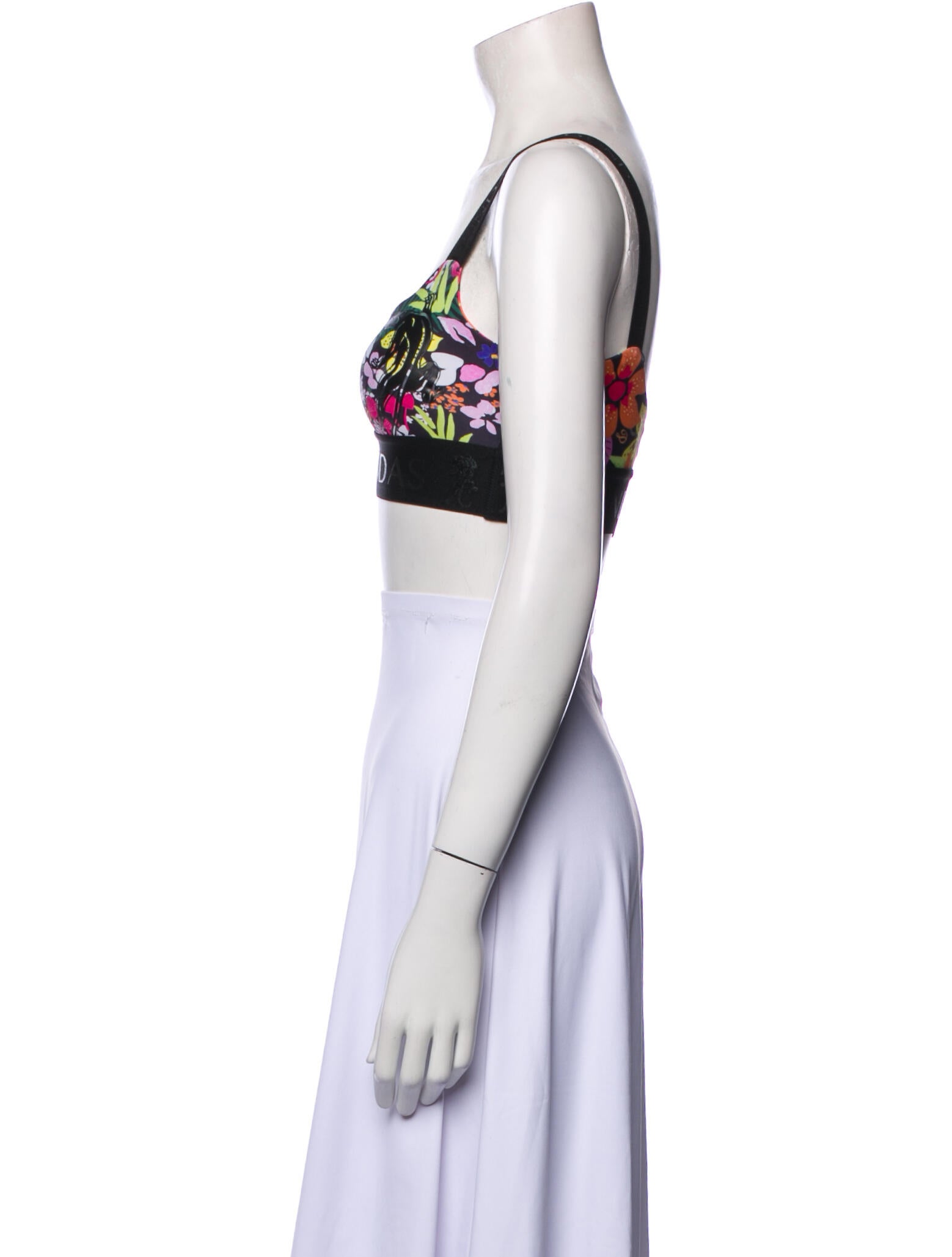 Dundas Floral Print Square Neckline Crop Top