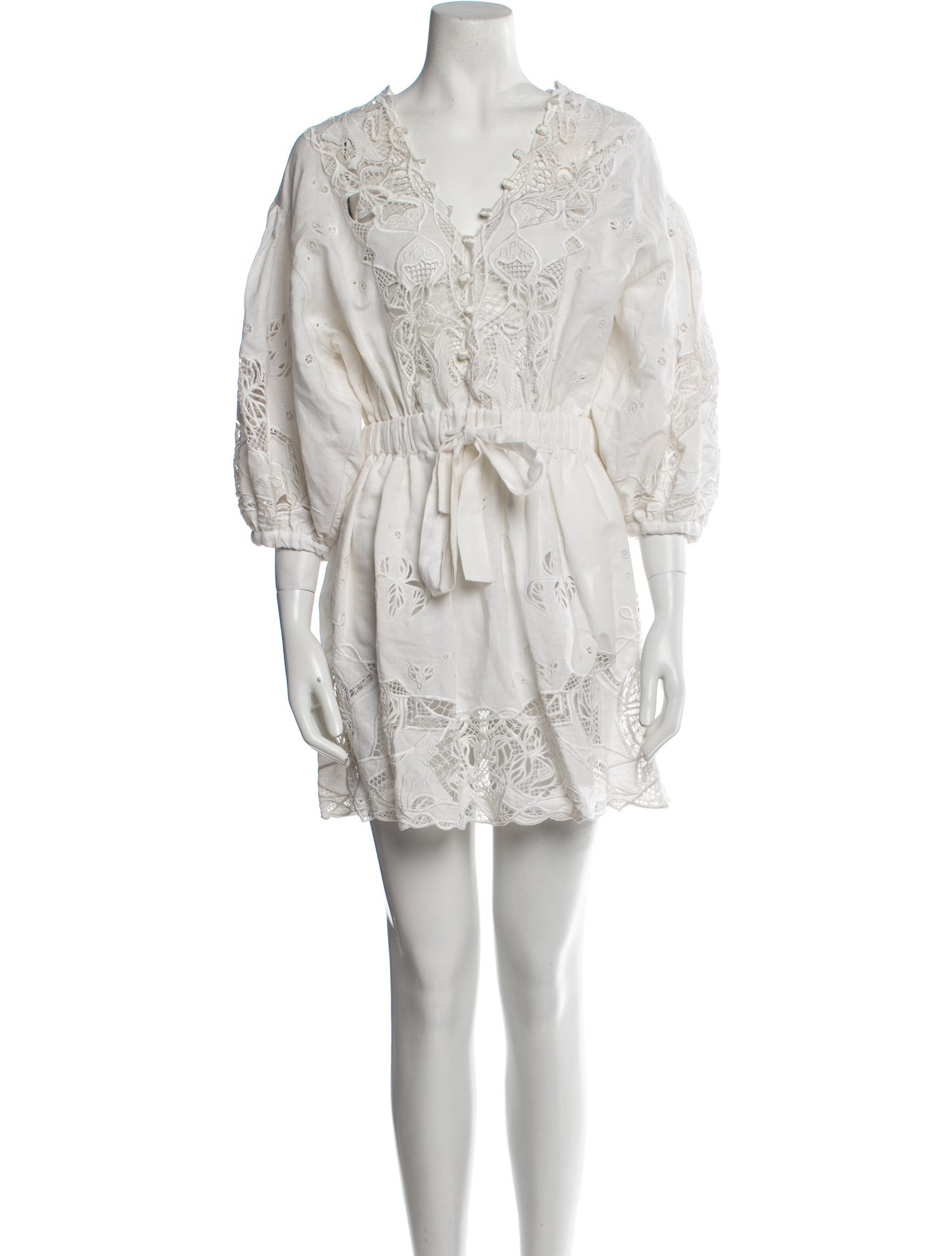 Dundas Lace Pattern Mini Dress