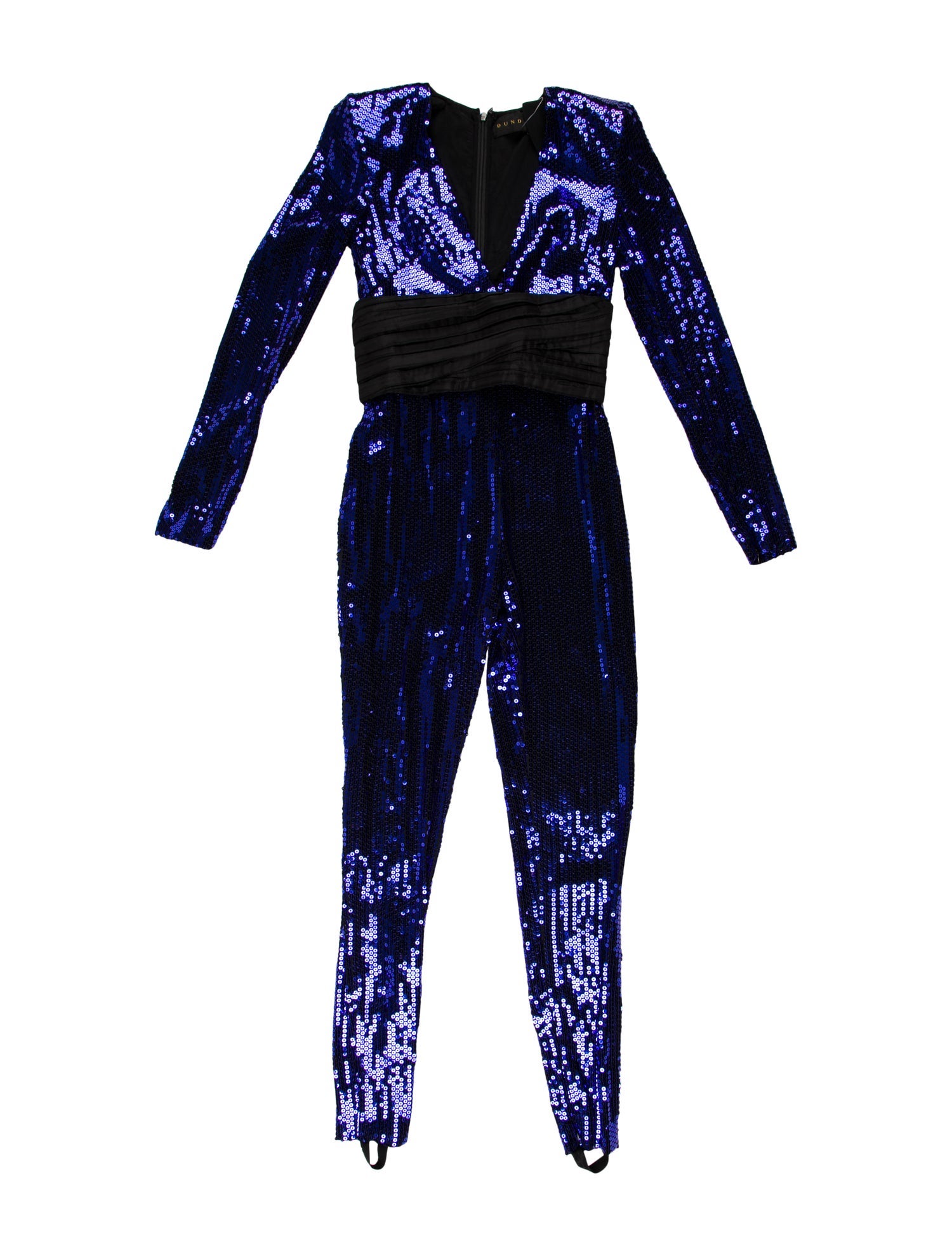 Dundas Colorblock Pattern V-Neck Jumpsuit