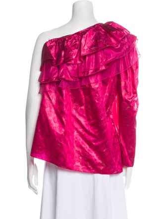 Dundas One-Shoulder Long Sleeve Blouse