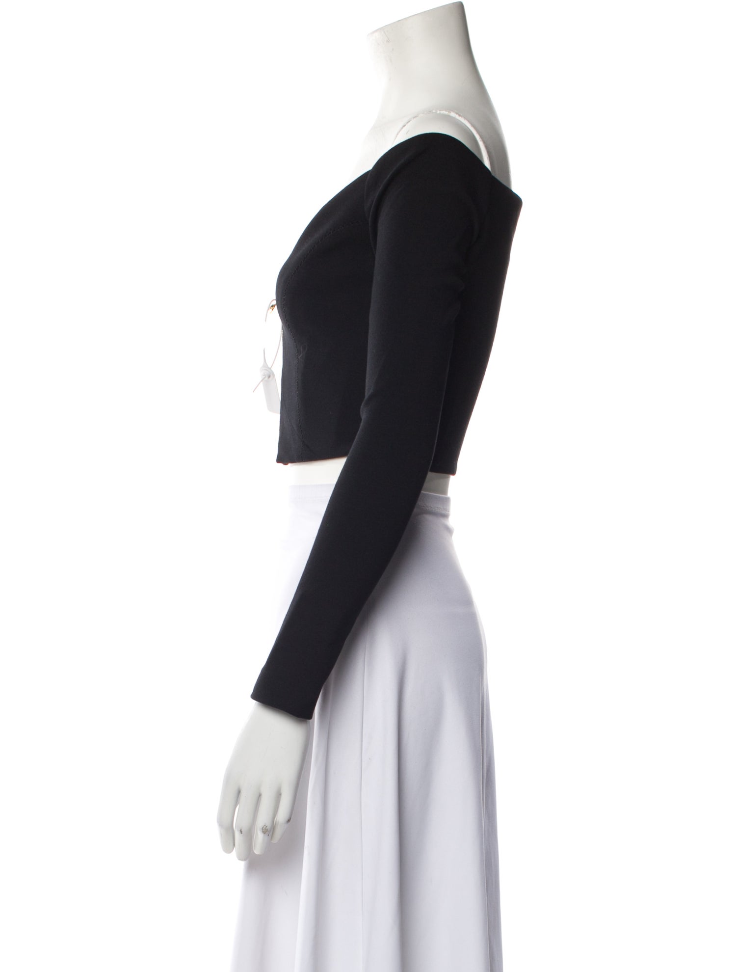 Dundas Off-The-Shoulder Long Sleeve Crop Top