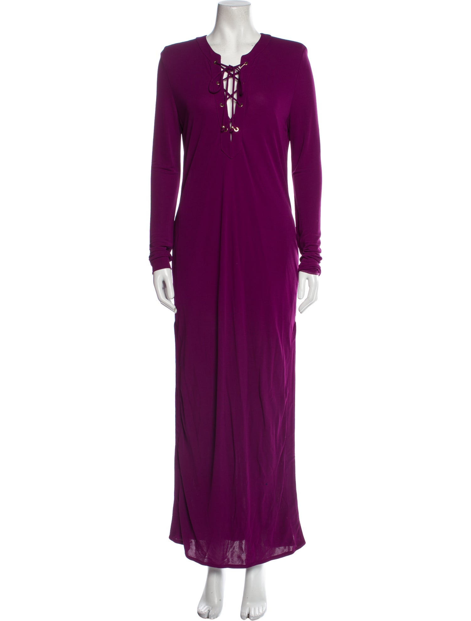 Dundas Tie Neck Long Dress w/ Tags