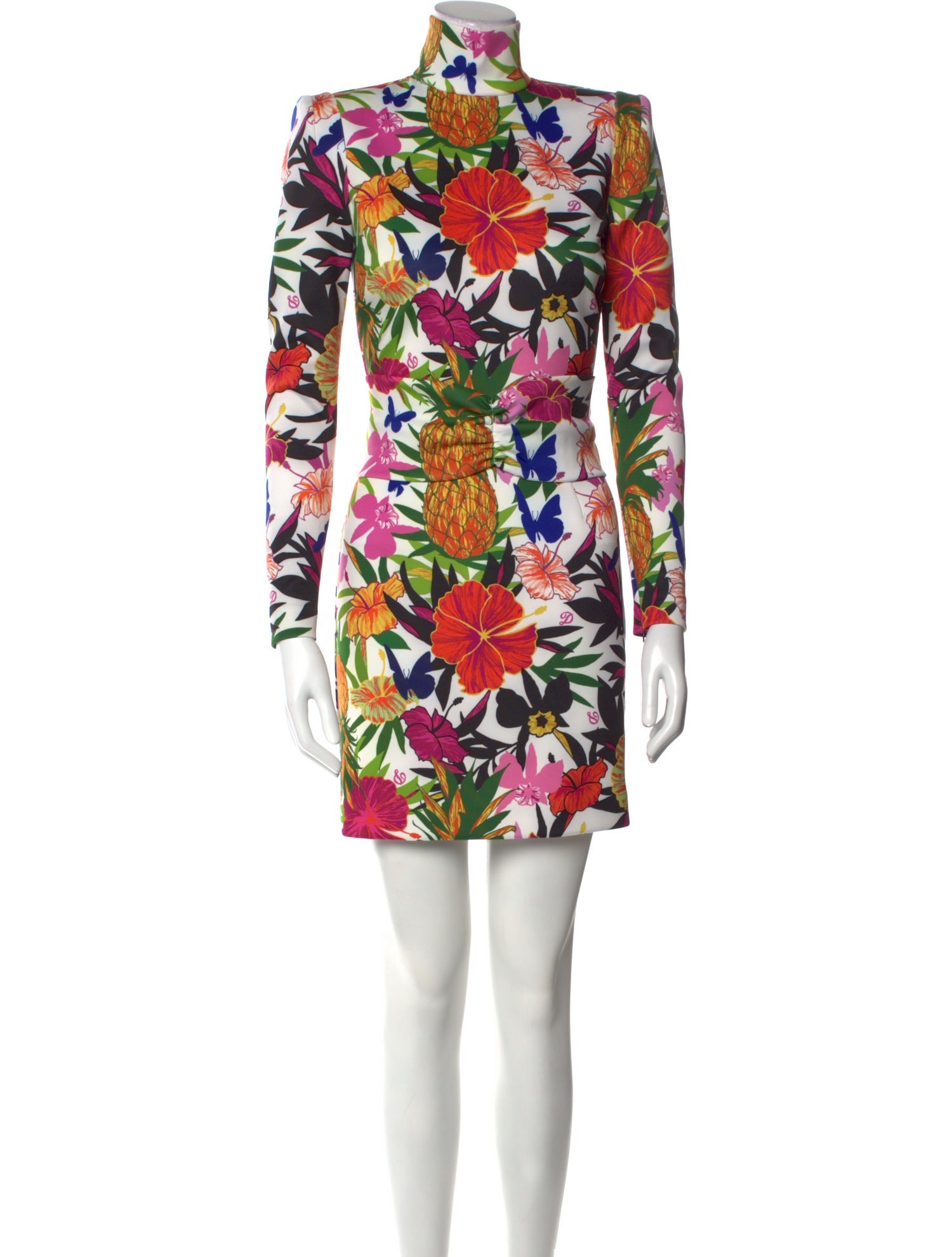 Dundas Floral Print Knee-Length Dress