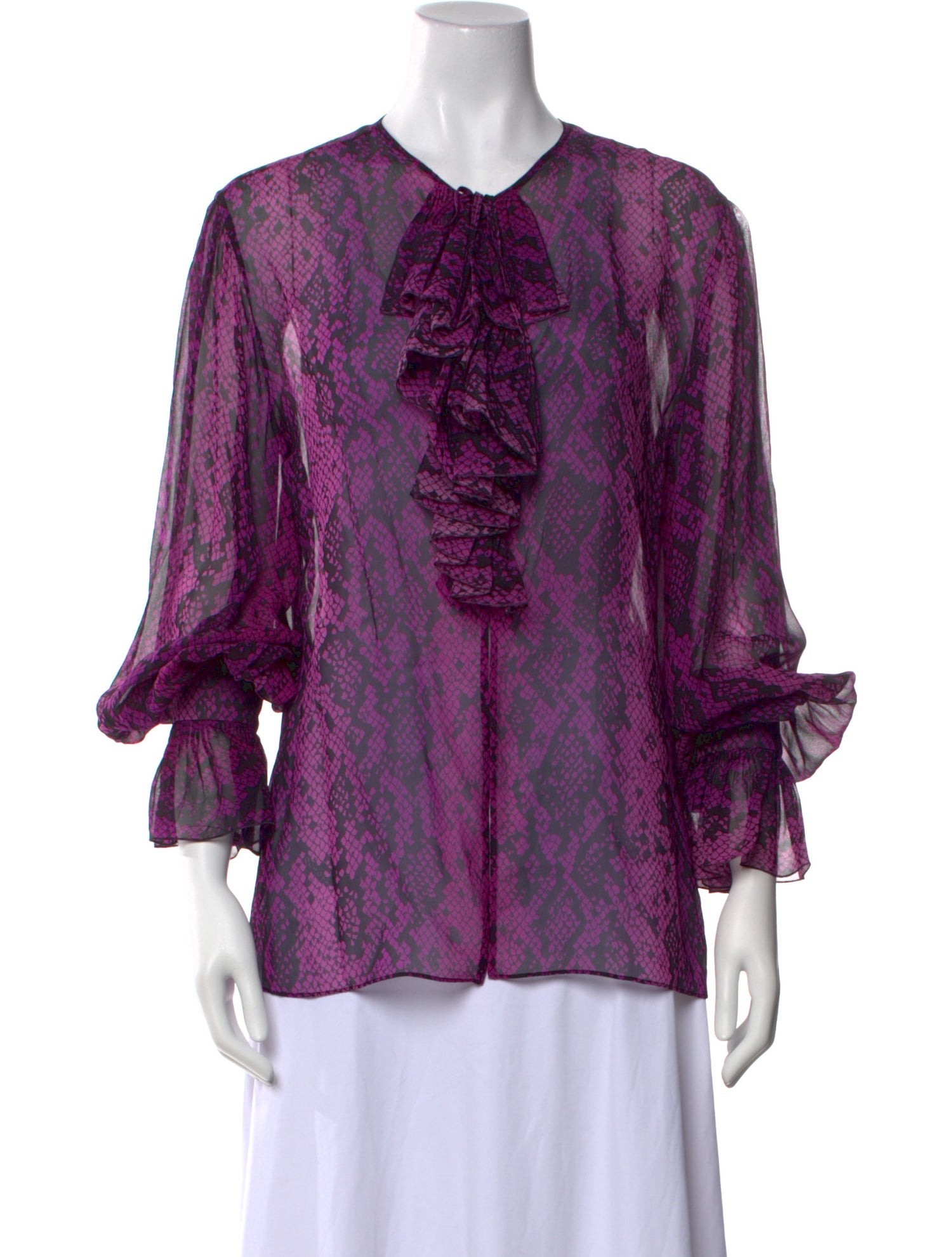 Dundas Silk Animal Print Blouse