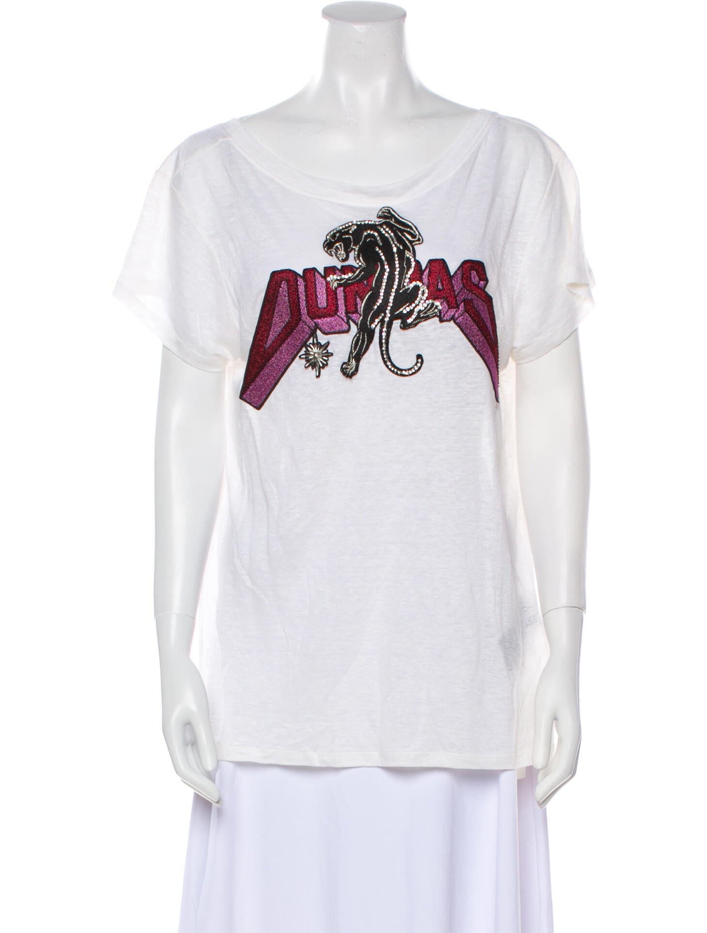 Dundas Linen Graphic Print T-Shirt