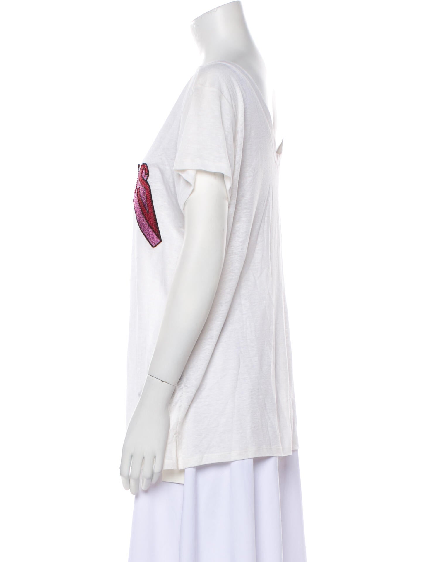 Dundas Linen Graphic Print T-Shirt