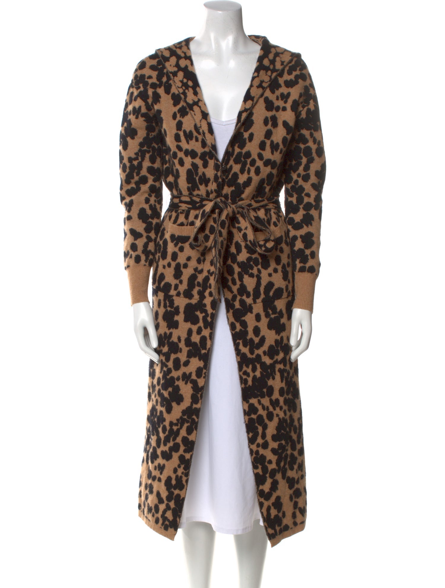 Dundas Animal Print V-Neck Sweater