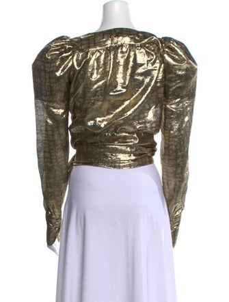 Dundas Silk V-Neck Crop Top