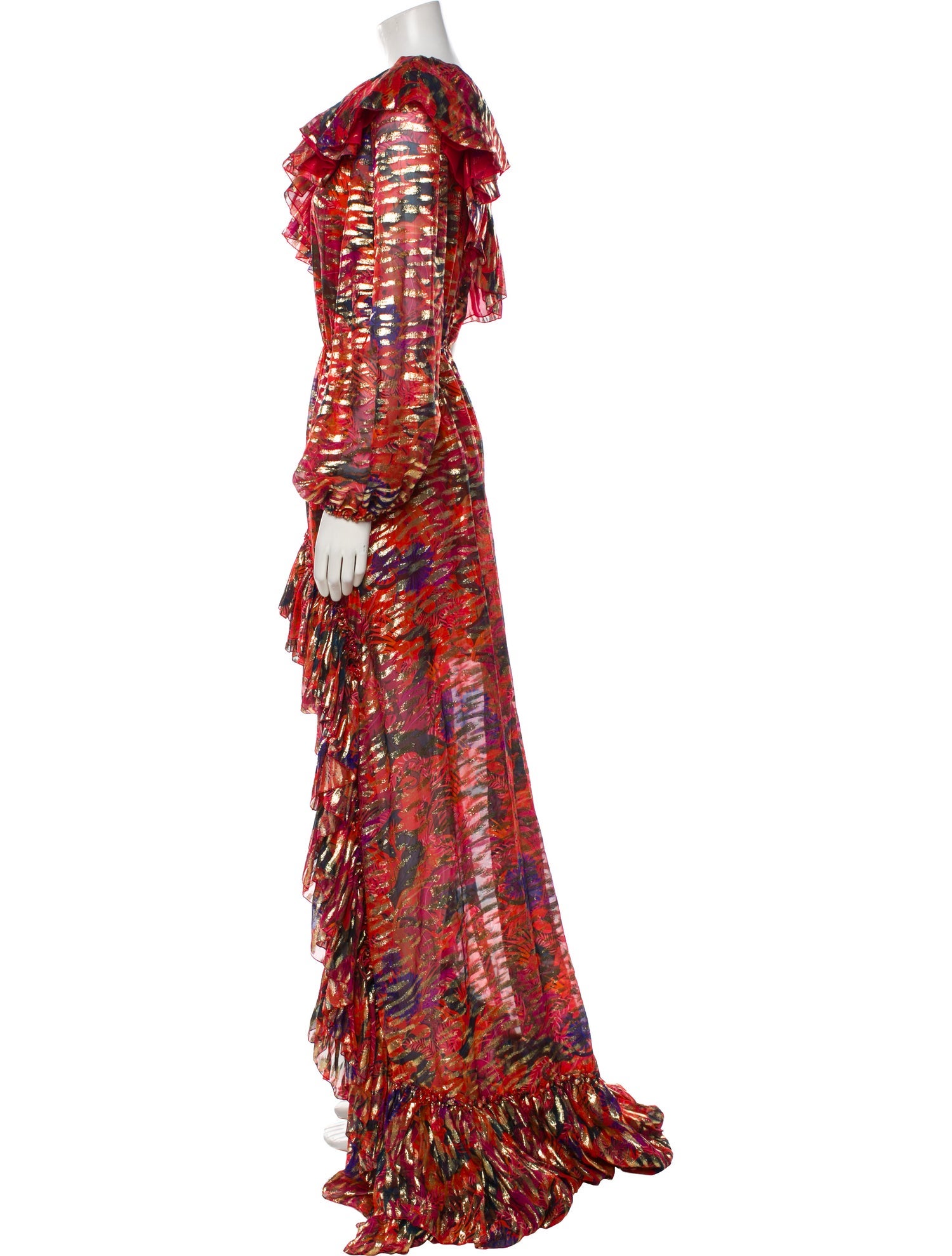 Dundas Printed Long Dress