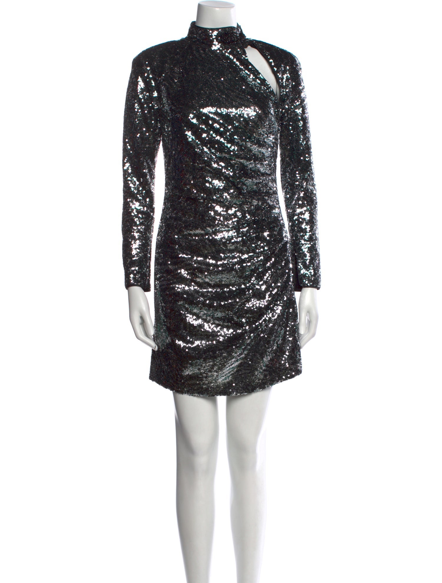 Dundas Mock Neck Knee-Length Dress