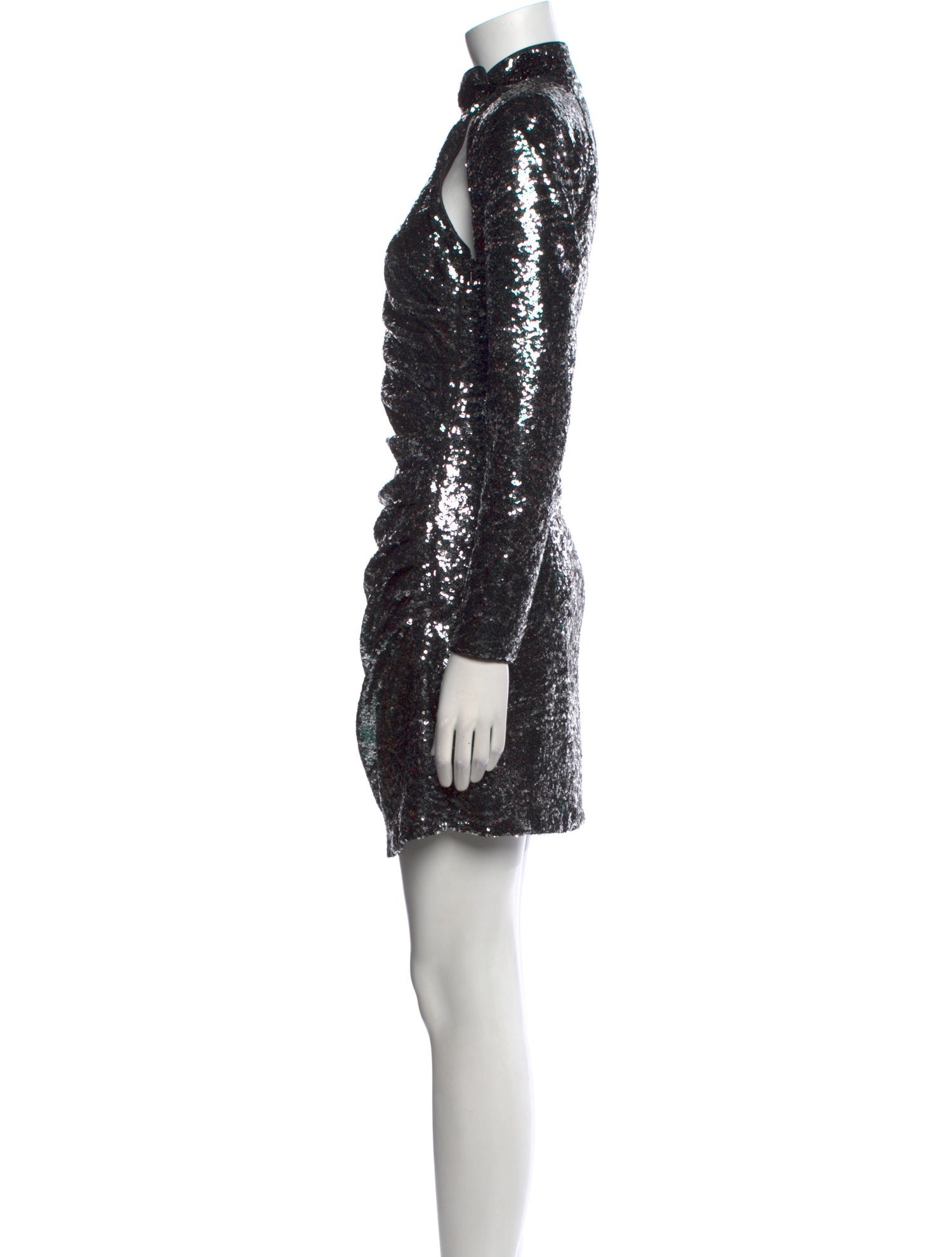 Dundas Mock Neck Knee-Length Dress