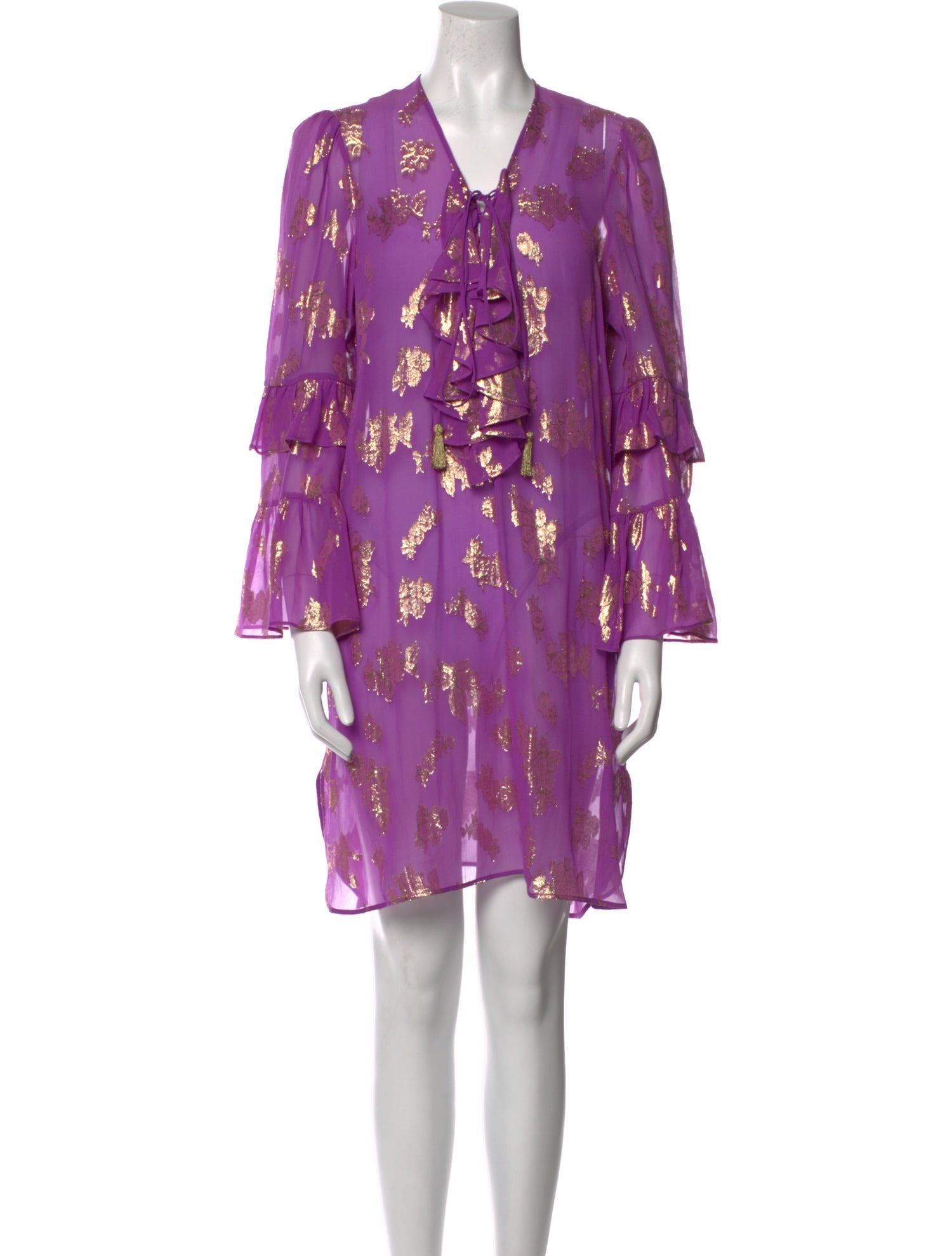 Dundas Silk Knee-Length Dress w/ Tags