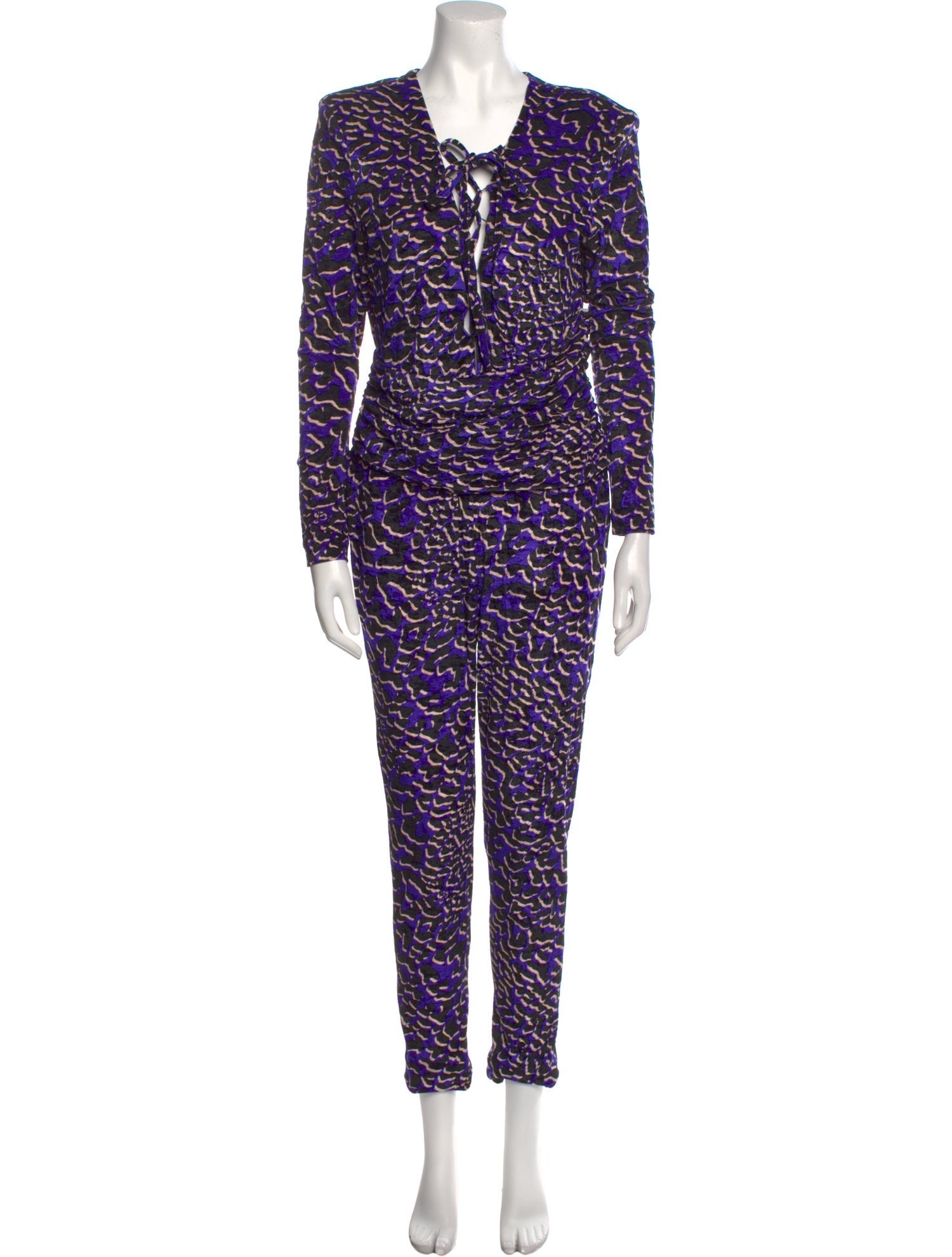 Dundas Printed Tie Neck Jumpsuit