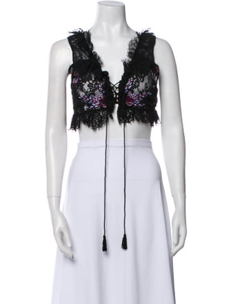 Dundas V-Neck Sleeveless Crop Top