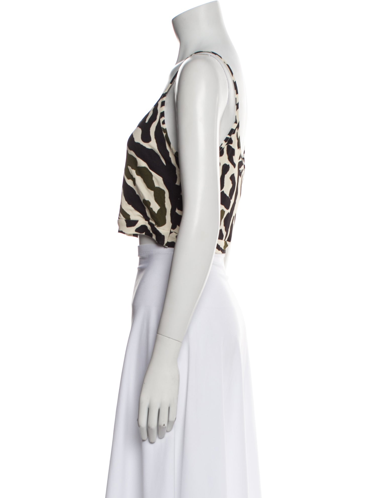 Dundas Animal Print Scoop Neck Crop Top w/ Tags