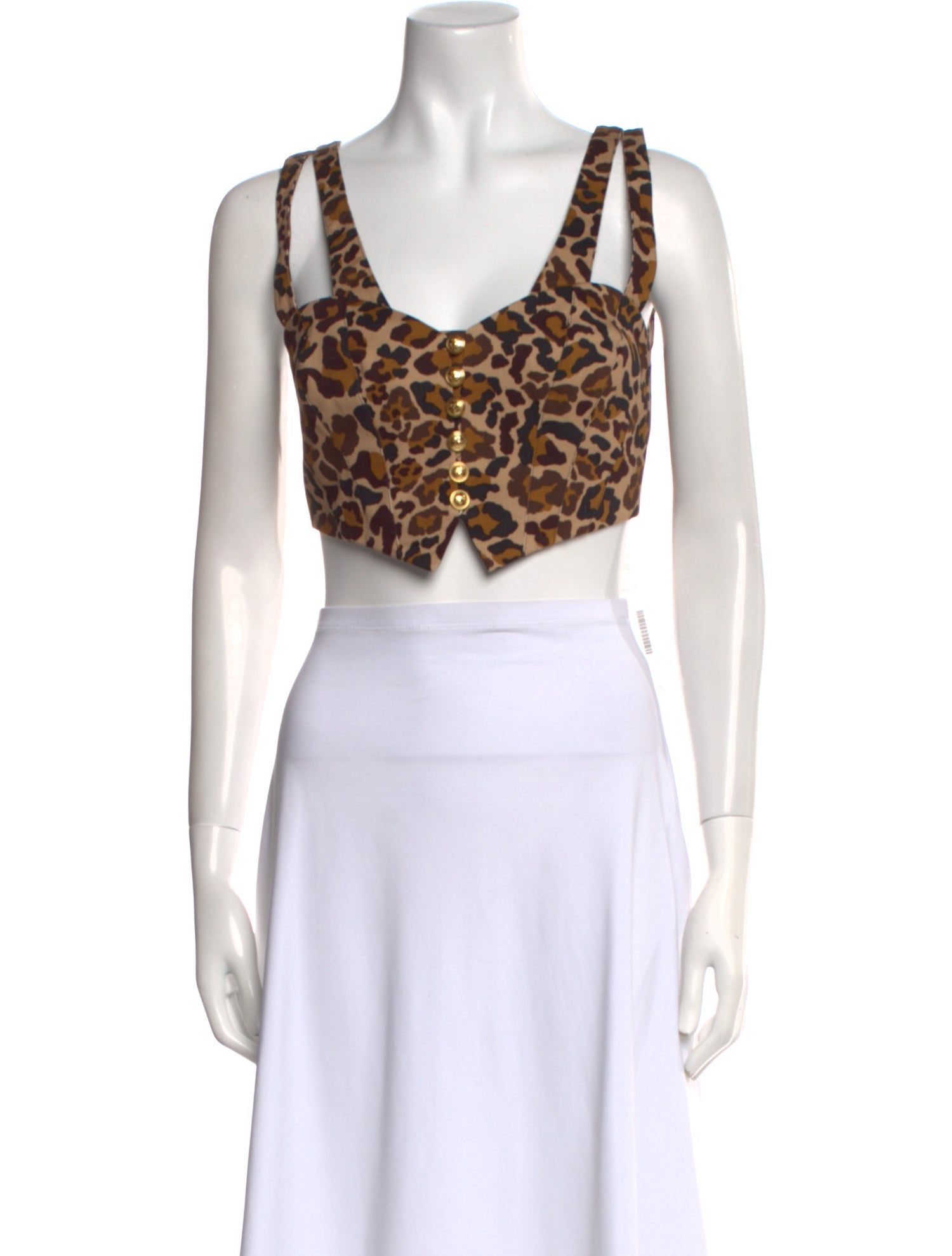 Dundas Animal Print Scoop Neck Crop Top w/ Tags