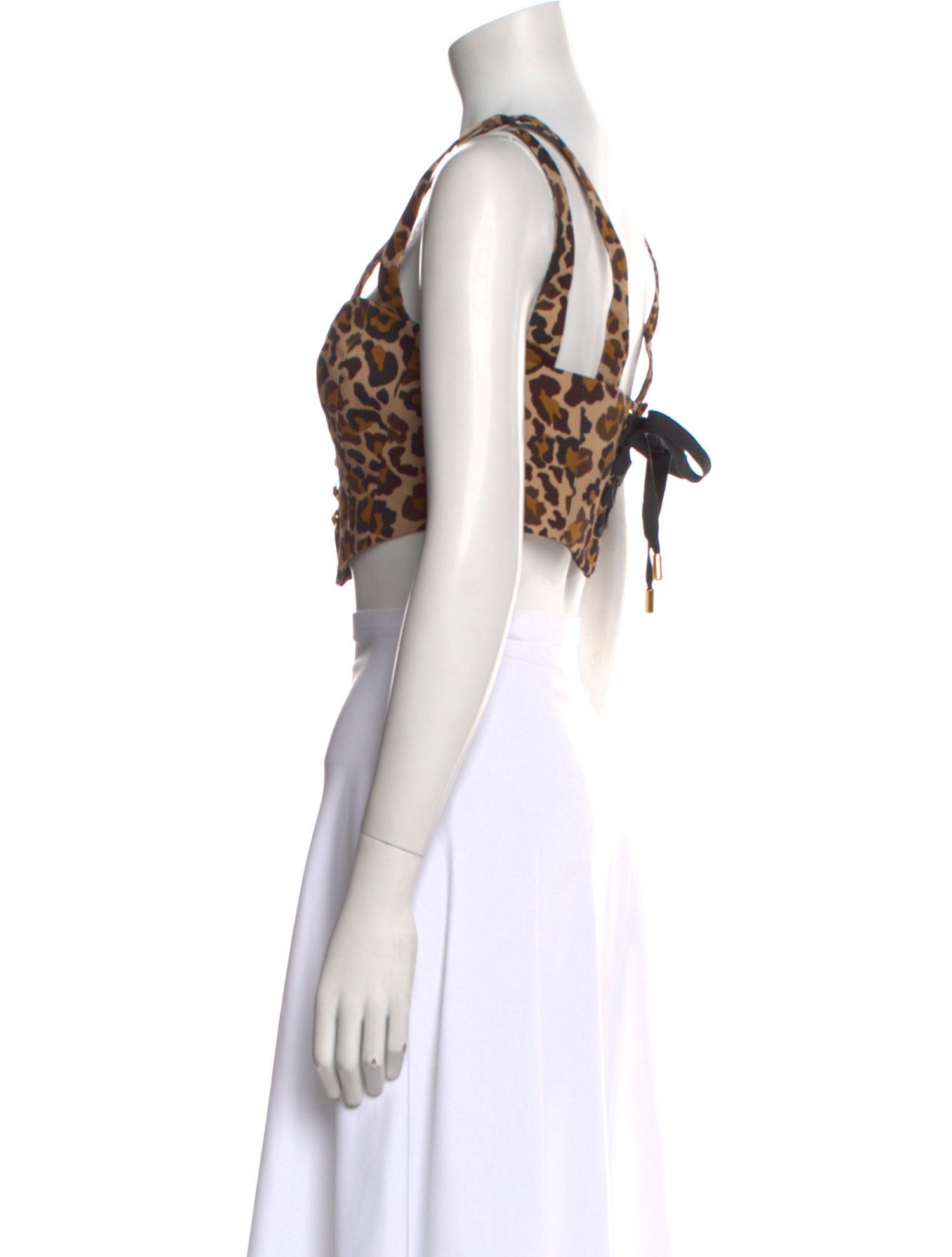 Dundas Animal Print Scoop Neck Crop Top w/ Tags