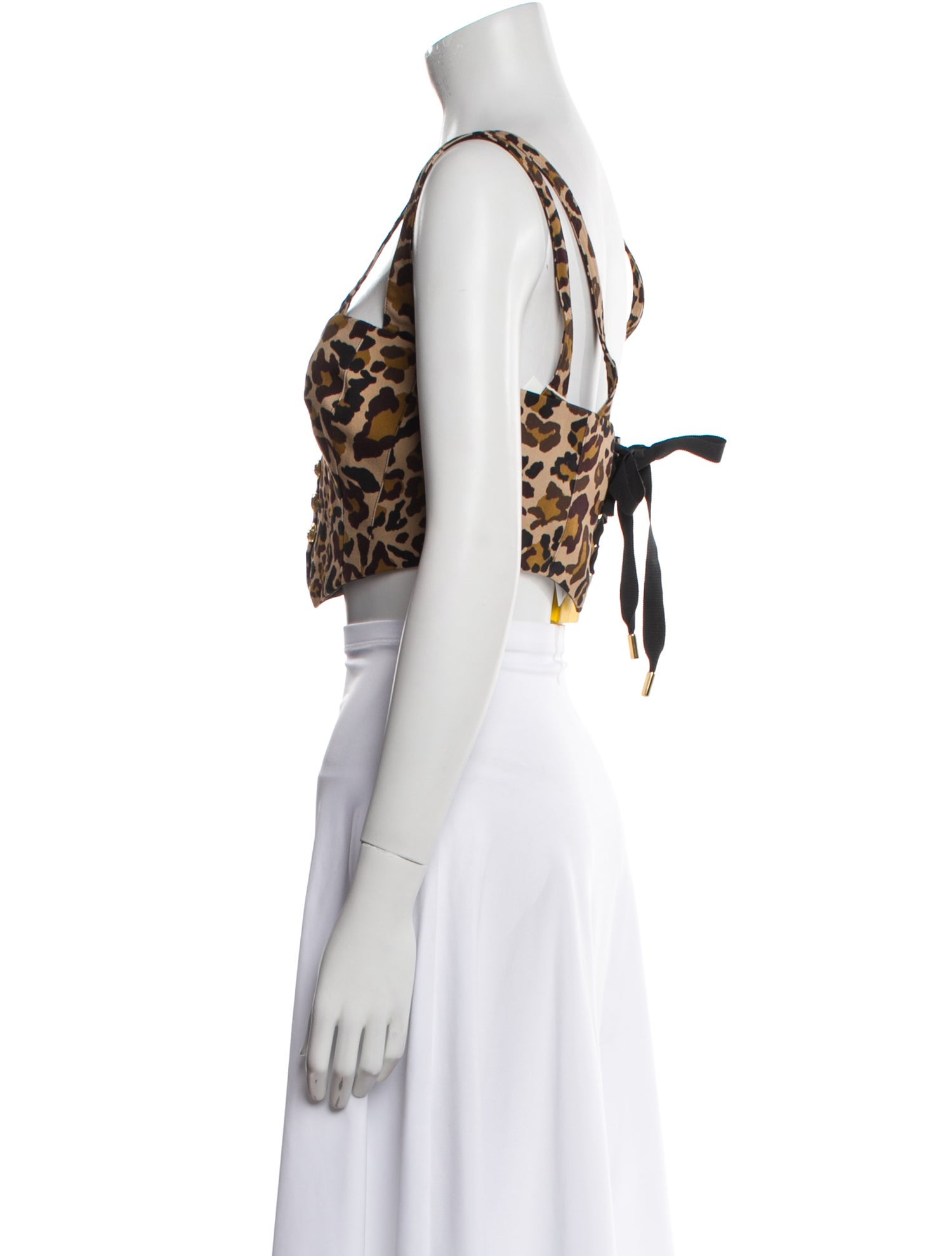 Dundas Animal Print Scoop Neck Crop Top w/ Tags