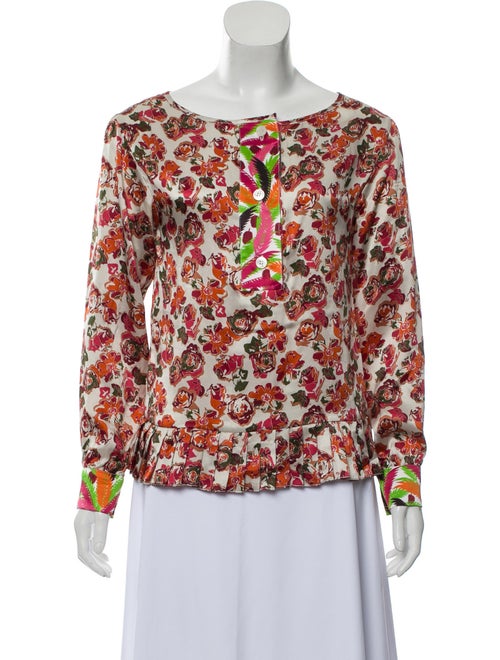 Duro Olowu Floral- Silk Blouse multicolor