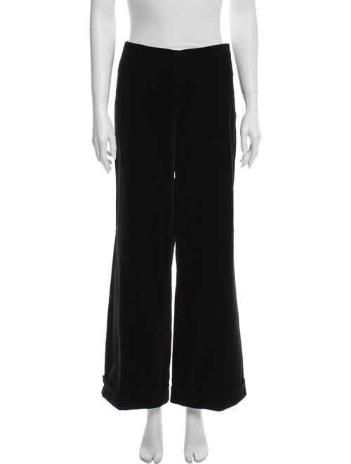 Duro Olowu Velour High-Rise Pants Black