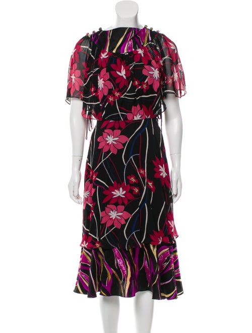 Duro Olowu Printed Midi Dress Black
