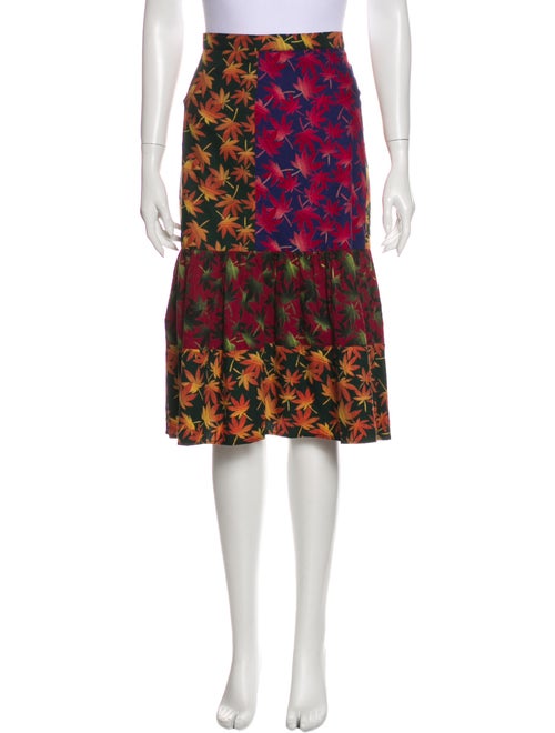Duro Olowu Printed Knee-Length Skirt Green