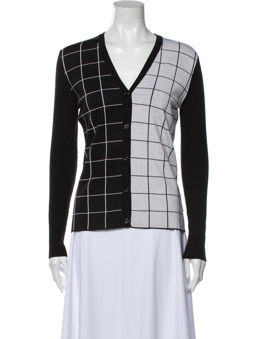 Duro Olowu Virgin Wool Plaid Print Sweater Wool