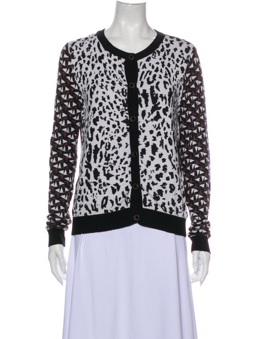 Duro Olowu Animal Print Crew Neck Sweater Black