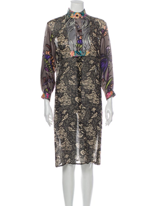 Duro Olowu Printed Knee-Length Dress Black