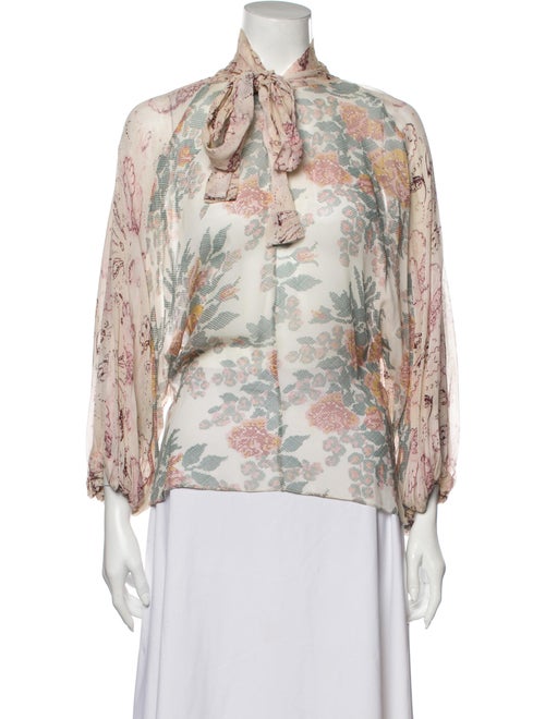 Duro Olowu Floral Print Mock Neck Blouse