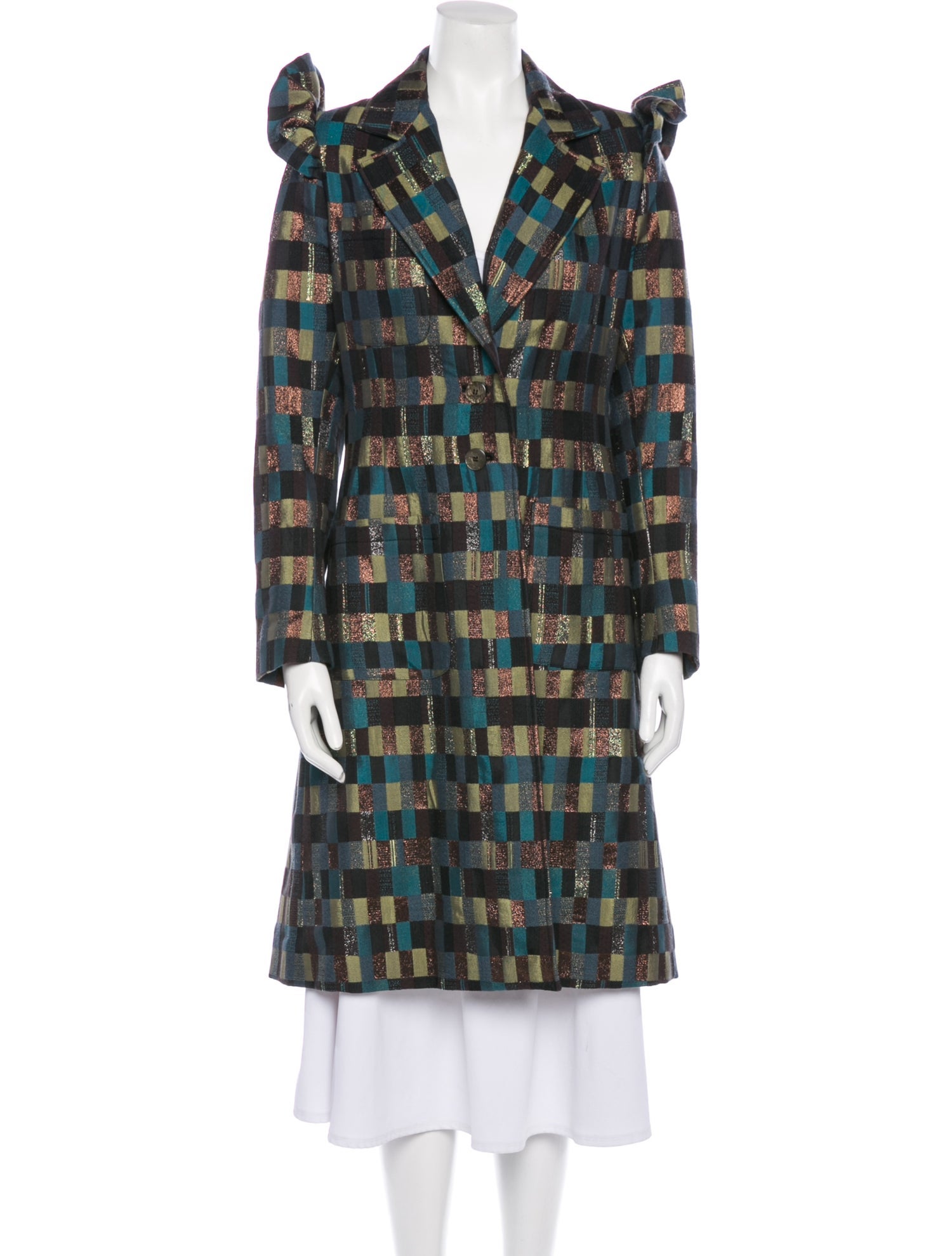 Duro Olowu Plaid Print Coat