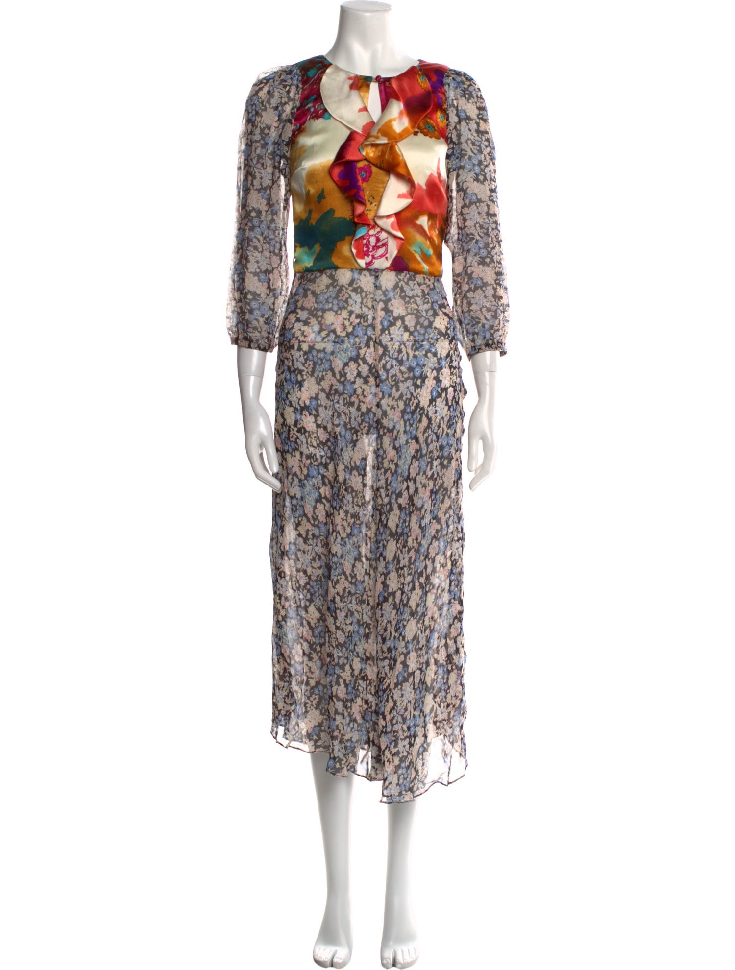 Duro Olowu Floral Print Midi Length Dress