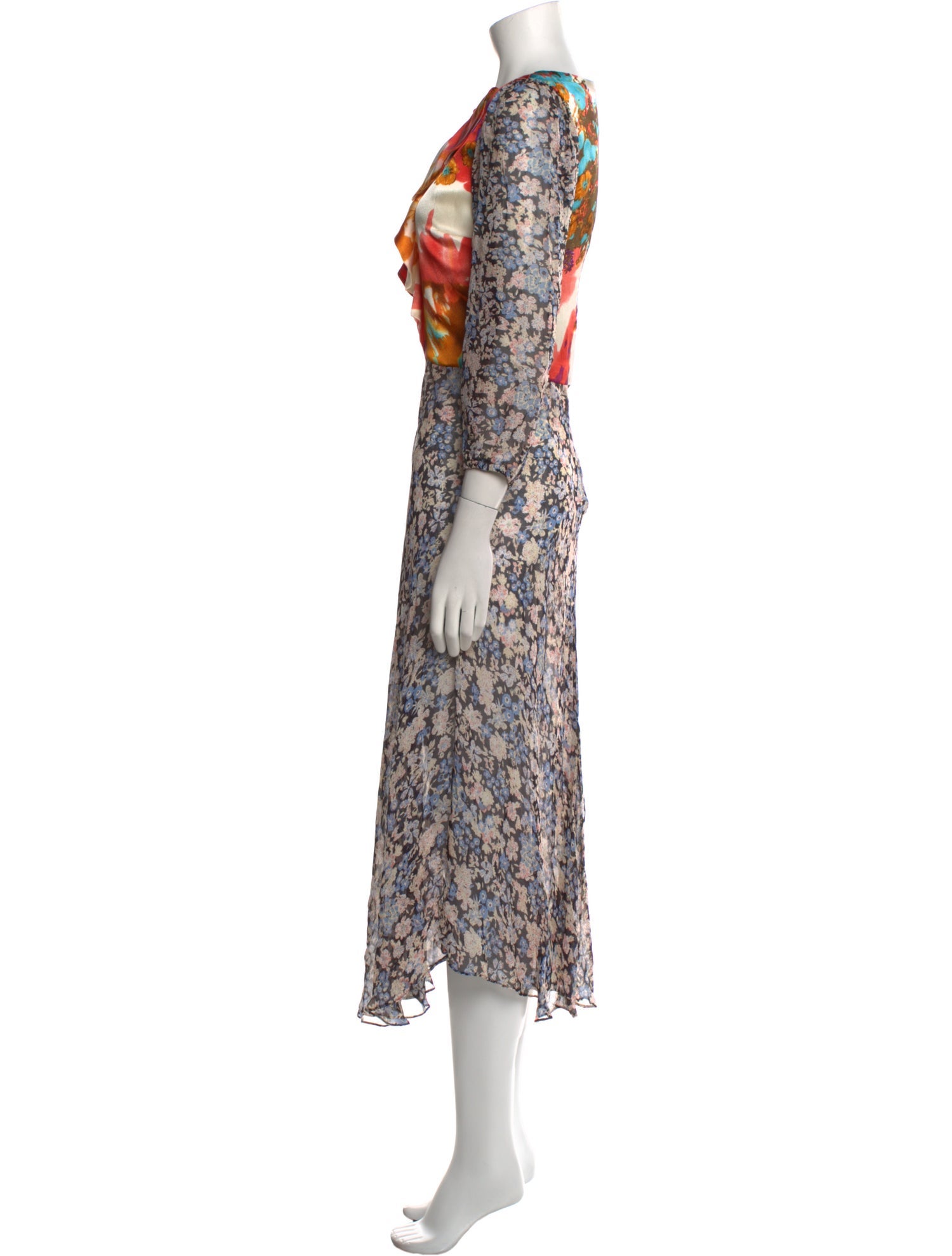 Duro Olowu Floral Print Midi Length Dress