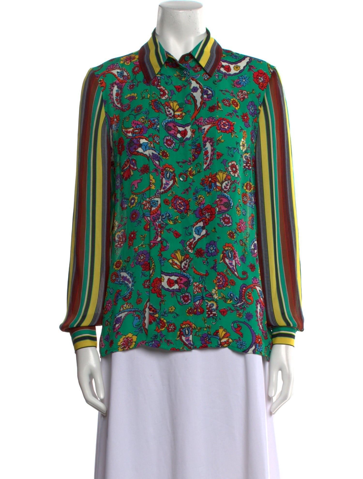 Duro Olowu Floral Print Long Sleeve Button-Up Top