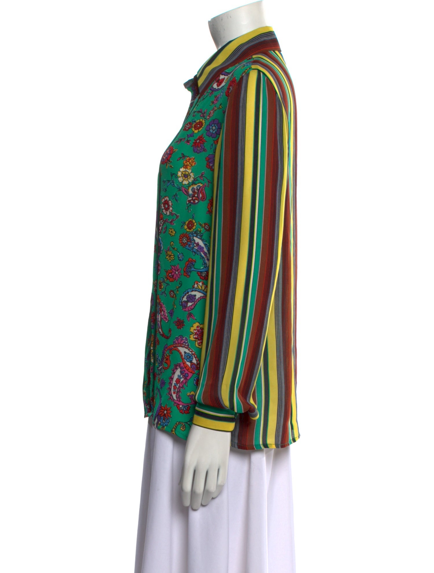 Duro Olowu Floral Print Long Sleeve Button-Up Top