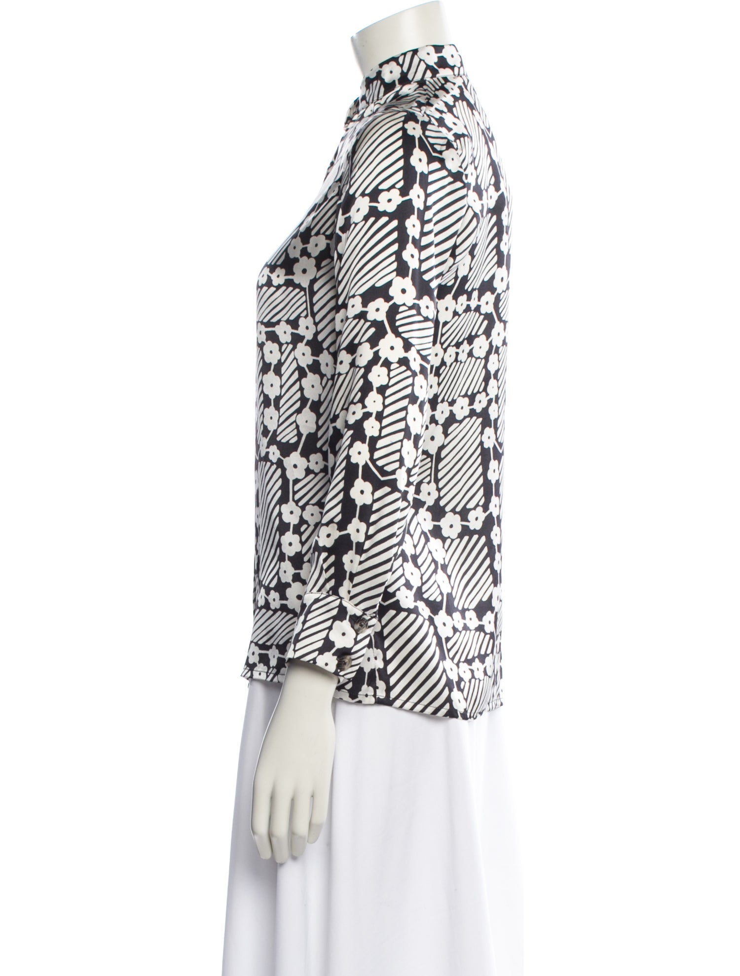 Duro Olowu Printed Mock Neck Blouse