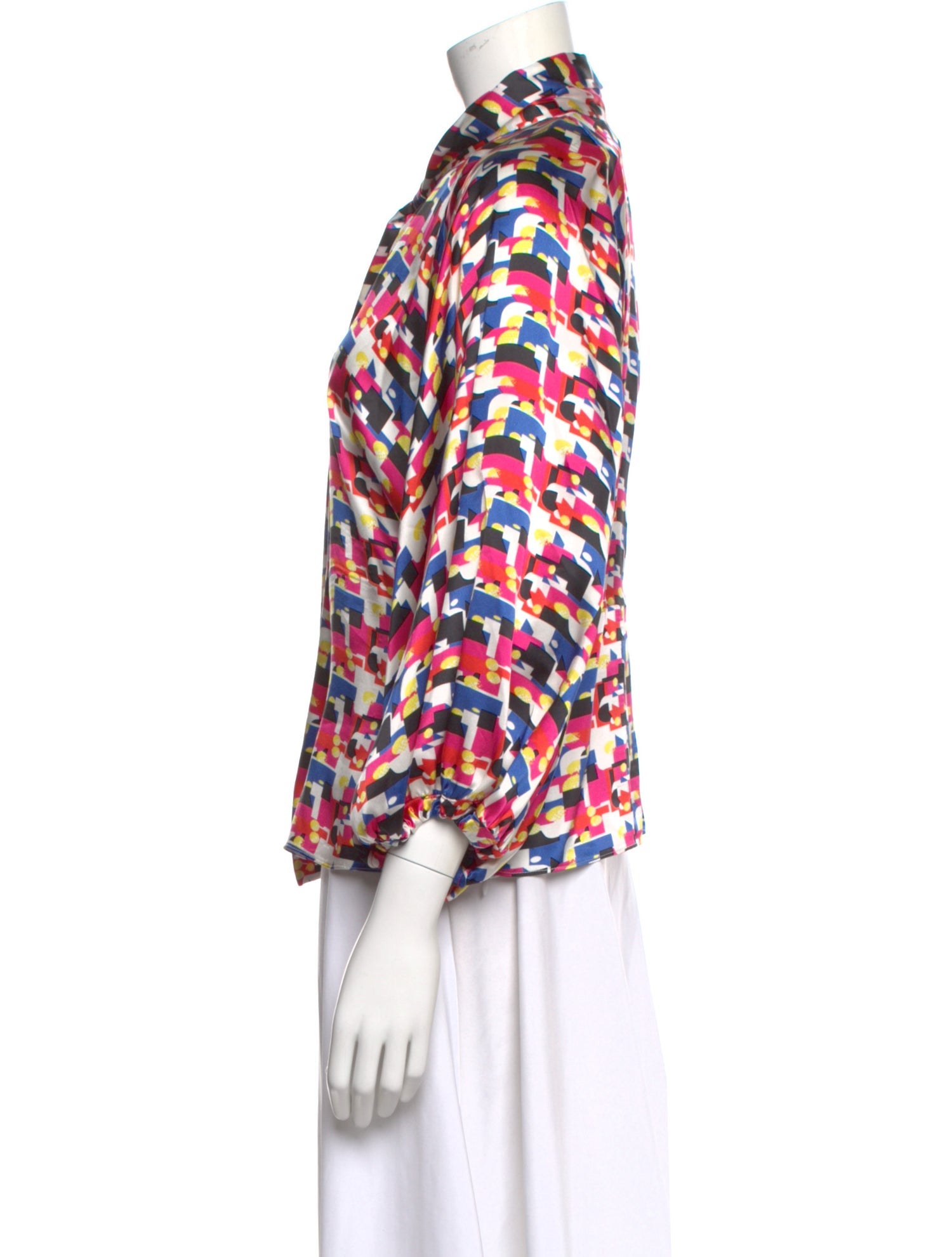Duro Olowu Patterned Tie Neck Blouse