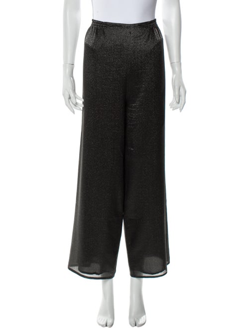 Dusan Silk Wide Leg Pants Black
