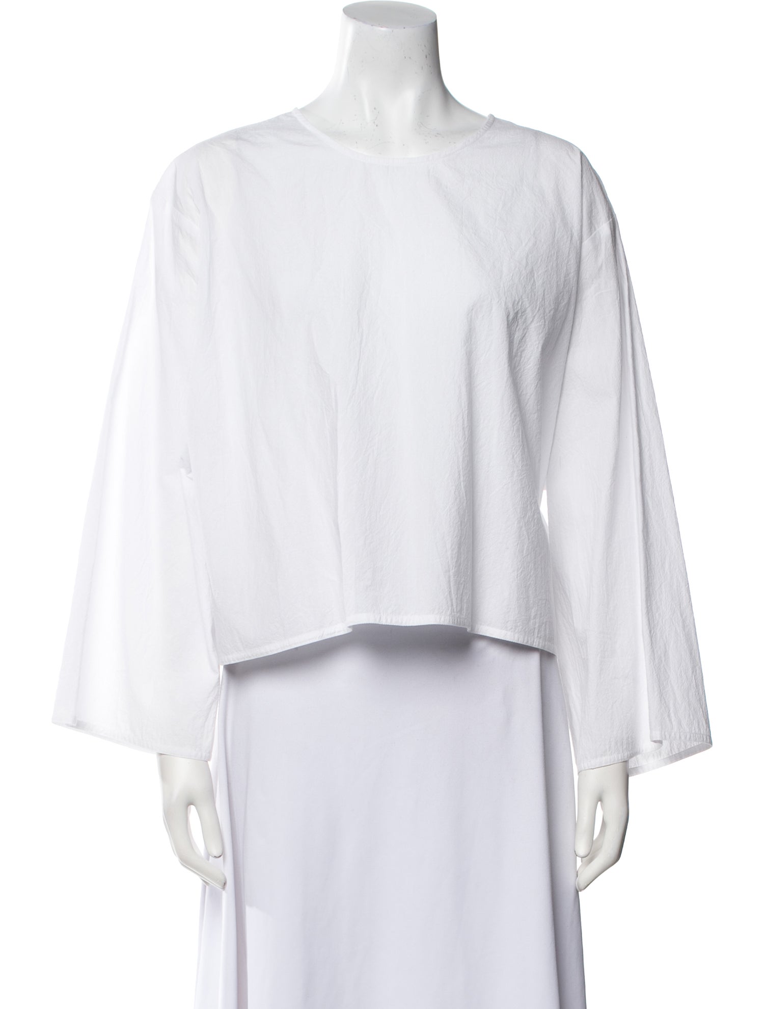 Dusan Crew Neck Long Sleeve Crop Top w/ Tags