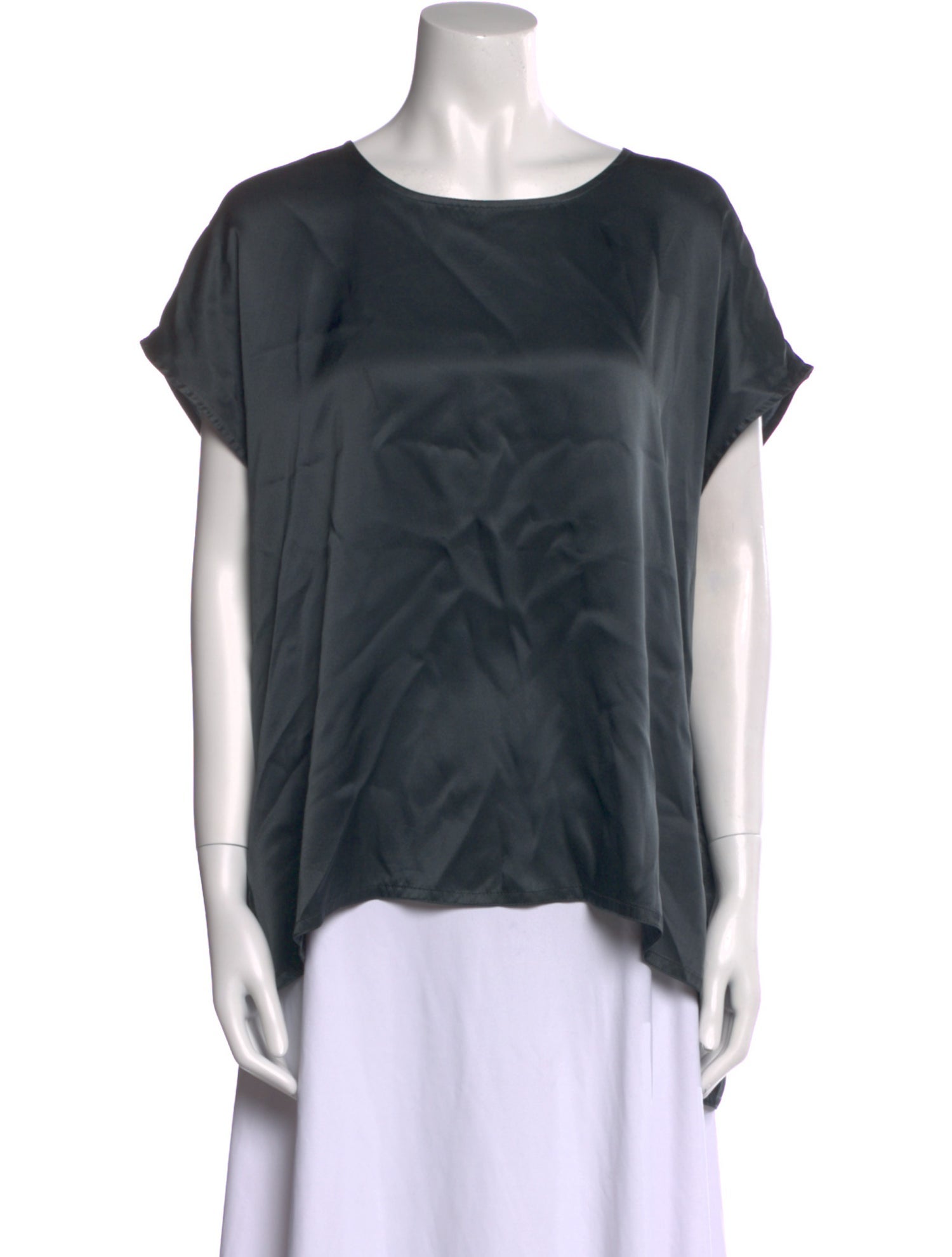 Dusan Silk Scoop Neck T-Shirt