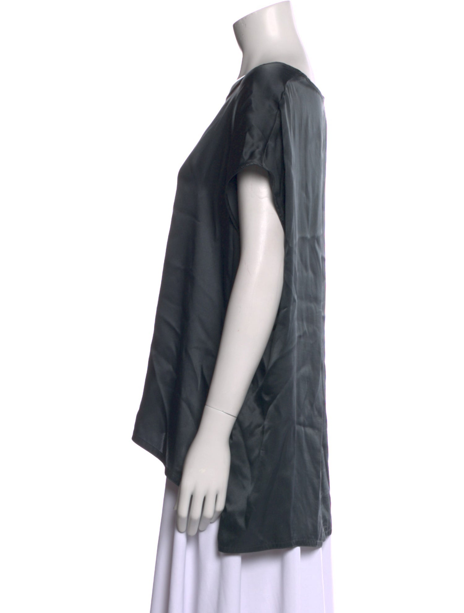 Dusan Silk Scoop Neck T-Shirt