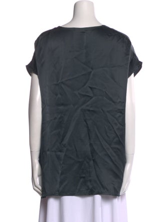 Dusan Silk Scoop Neck T-Shirt