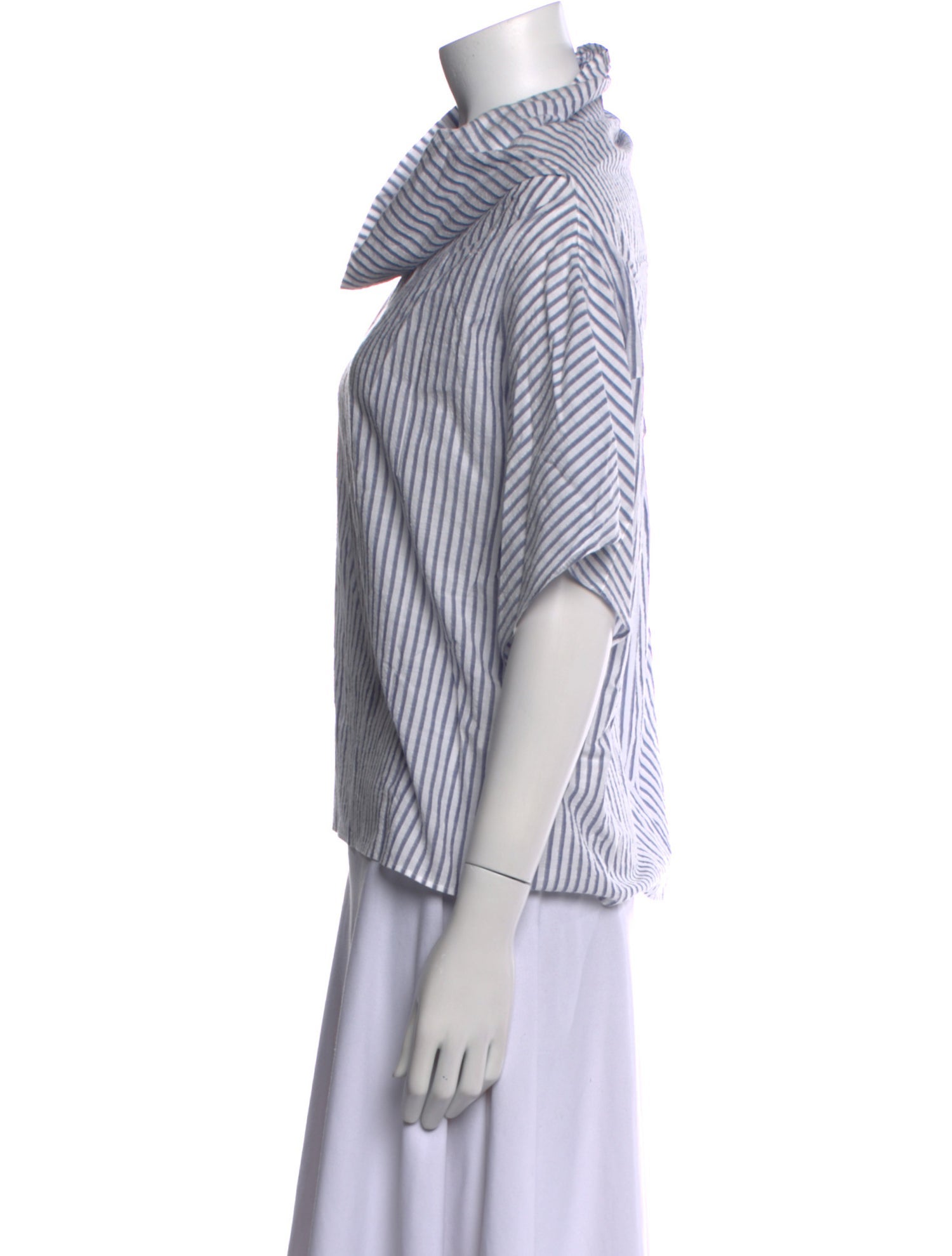 Dusan Striped Cowl Neck Top