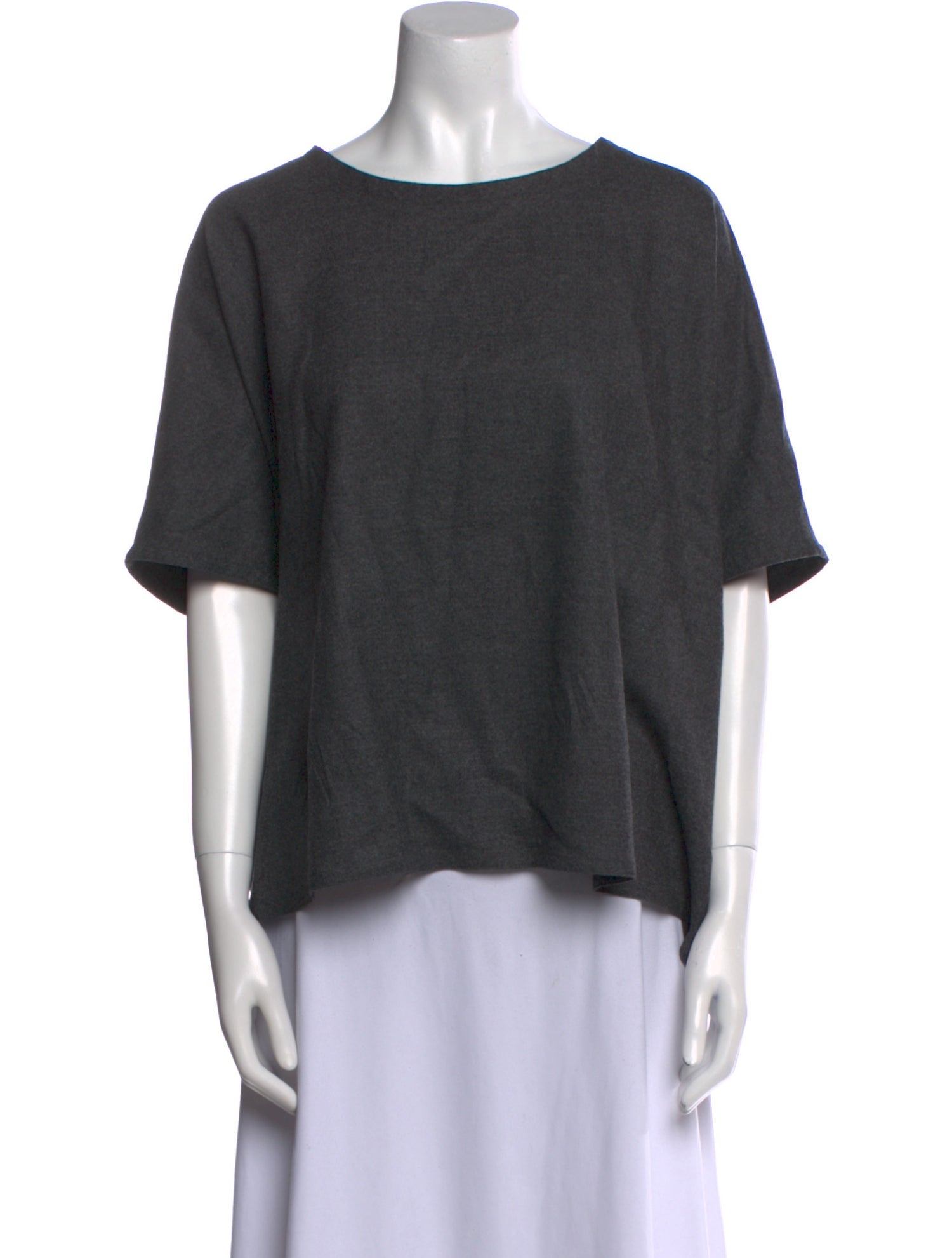 Dusan Virgin Wool Bateau Neckline T-Shirt