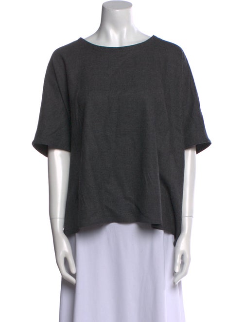 Dusan Virgin Wool Bateau Neckline T-Shirt