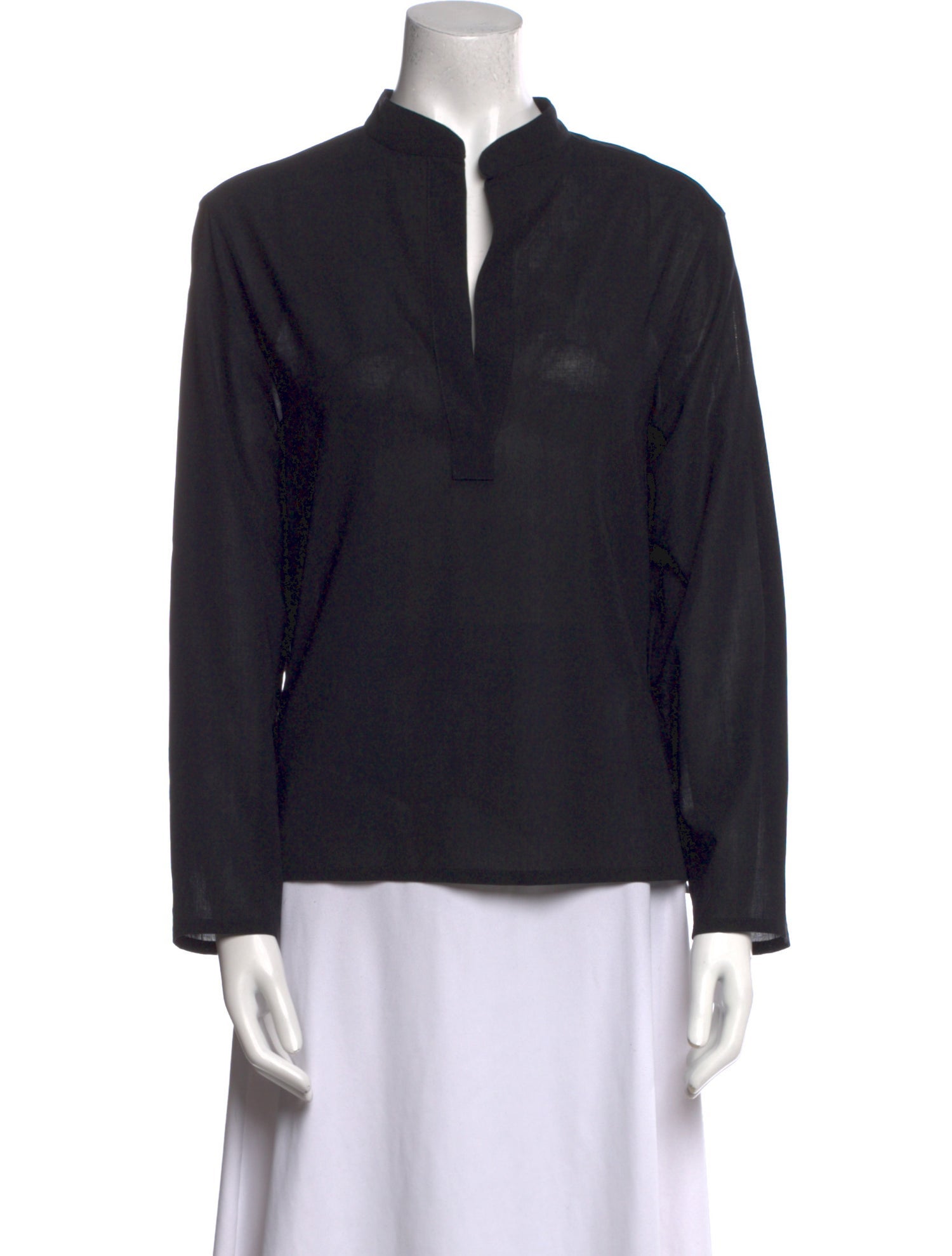 Dusan Wool V-Neck Blouse
