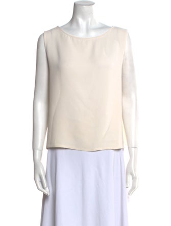 Dusan Silk Bateau Neckline Blouse