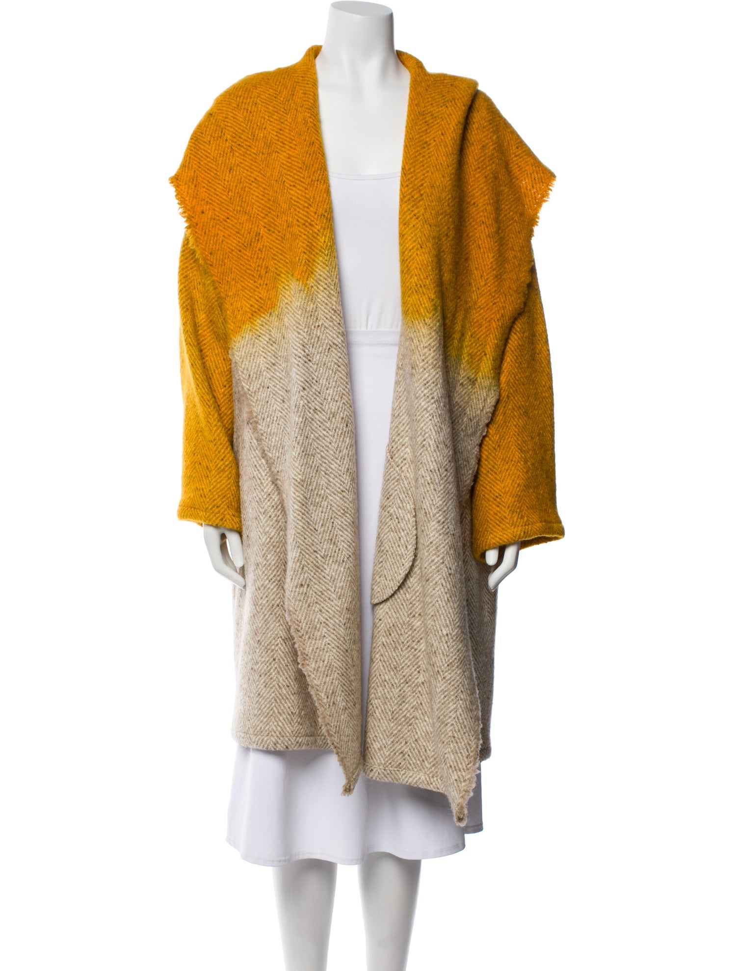 Dusan Virgin Wool Colorblock Pattern Coat