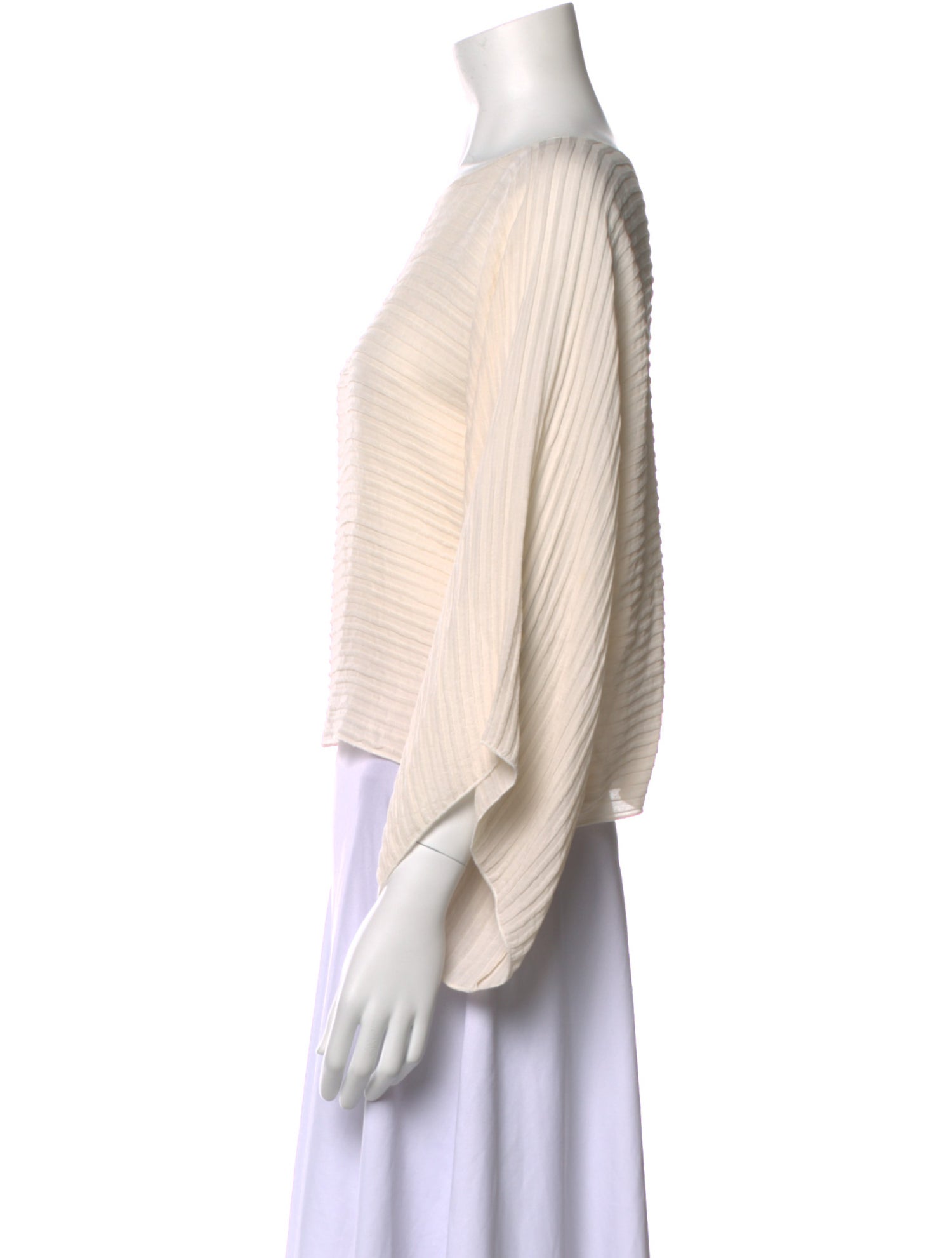 Dusan Silk Bateau Neckline Crop Top