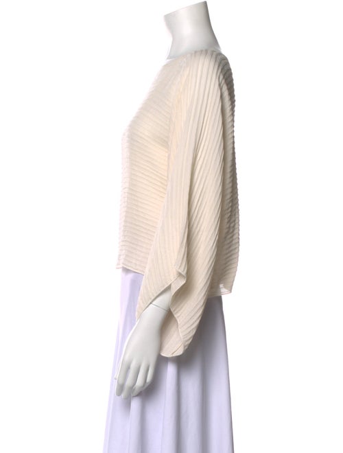 Dusan Silk Bateau Neckline Crop Top